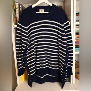Tuckernuck Bar Harbor striped Sweater with Side Buttons. Size XL
